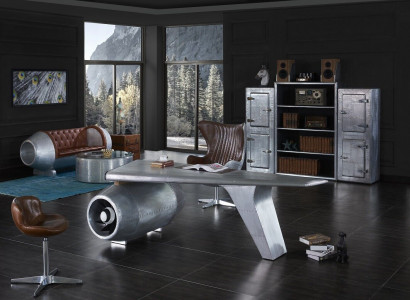 Airplane Wing Desk Office Desk Table Aviator Design Luxury Furniture