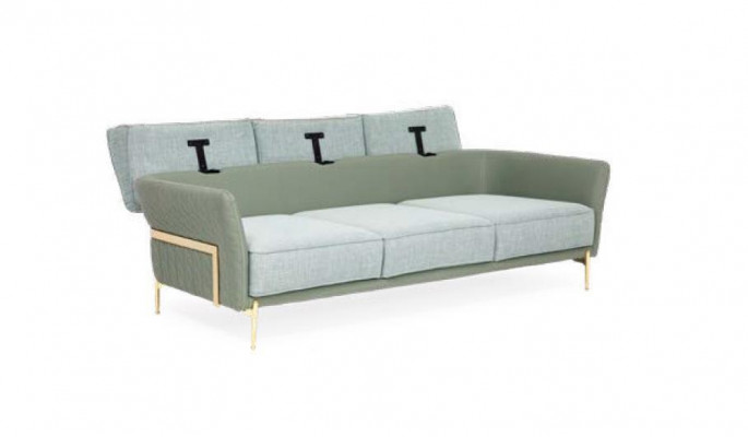 Adjustable Multifunctional Couch Sofa Three-Seater Couches Design Sofas White
