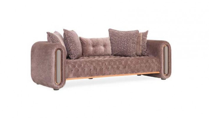 Brown three-seater couch sofa furniture upholstery furnishings couches sofas new