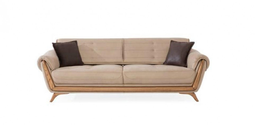 Three-seater beige couch sofa furniture furnishing couches sofas new beige