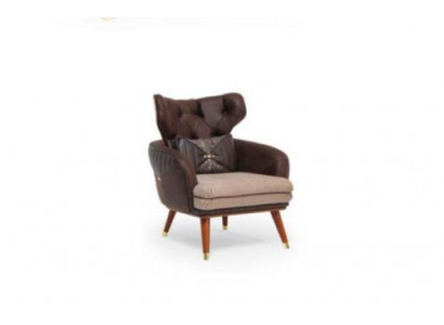 Single-seater sofa couch armchair wingback chair upholstered furniture TV relaxation.