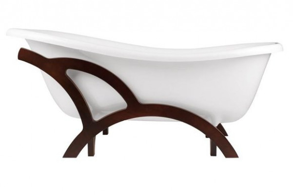 Exclusive white bathtub, freestanding acrylic tub design.