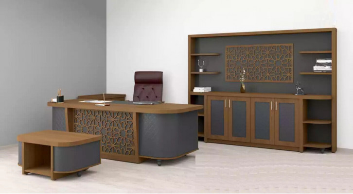 Designer Office Suite Study Room Furniture Luxury Set Desk 4-piece