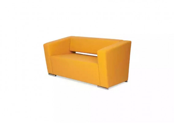 Yellow sofa luxury two-seater couch office office furnishing textile furniture