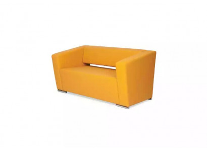 Yellow sofa luxury two-seater couch office office furnishing textile furniture