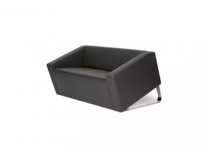 Modern two-seater leather sofas upholstered couches office furniture