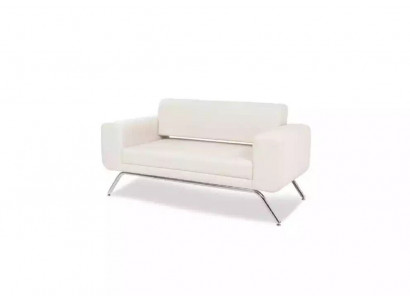White luxury two-seater luxury couch textile fabric office furniture