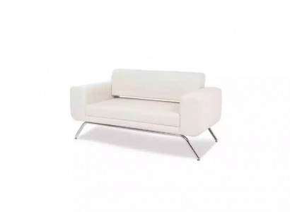 White luxury two-seater luxury couch textile fabric office furniture