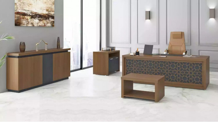 Wooden Furniture Office Set Desk Coffee Table Office Furniture 4-piece Set