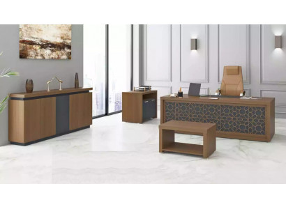 Wooden Furniture Office Set Desk Coffee Table Office Furniture 4-piece Set