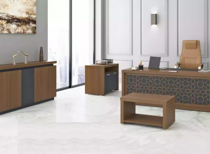 Wooden Furniture Office Set Desk Coffee Table Office Furniture 4-piece Set