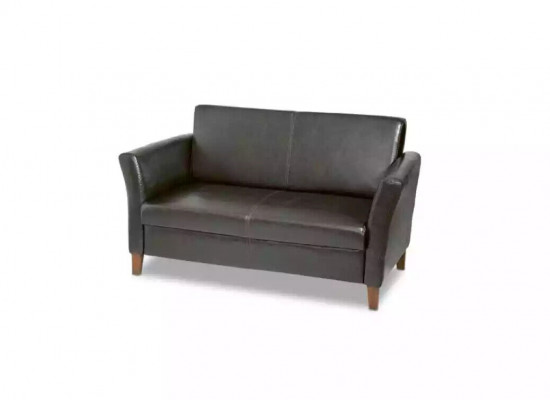 Black office two-seater furniture couch office seat sofa