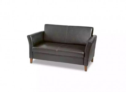 Black office two-seater furniture couch office seat sofa