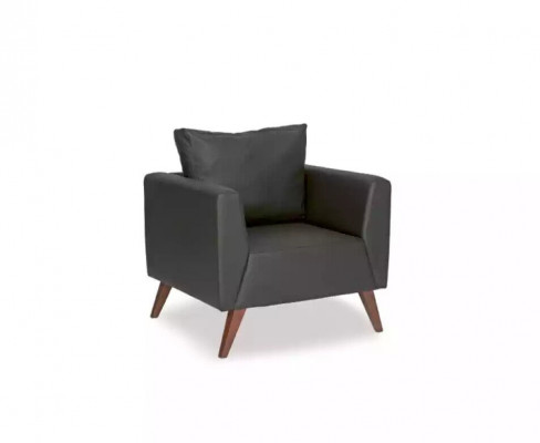 Black Armchair Design Upholstered Seat Study Office New
