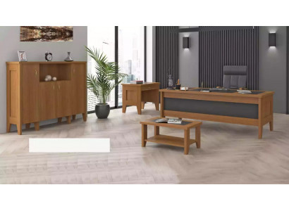 Complete Office Desk Set Coffee Table Cabinet 4-piece