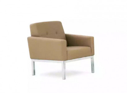 Armchair office furniture study beige seat wooden furniture upholstered chair
