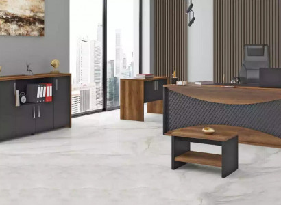 Office room wooden furniture set desk filing cabinet coffee table