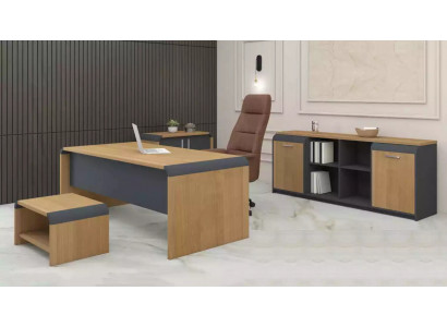 Large Office Set Desk Dresser Coffee Table Complete