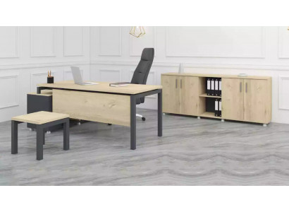 Luxury Office Set Modern Wood Furniture Corner Desk Cabinet Coffee Table