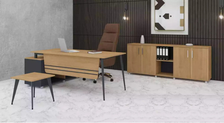 Office Set New Coffee Table Modern Design Corner Desk 3 pcs