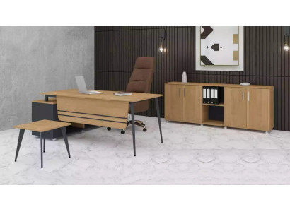 Office Set New Coffee Table Modern Design Corner Desk 3 pcs