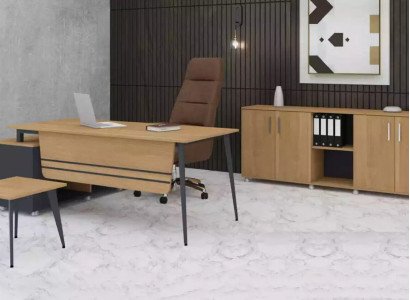 Office Set New Coffee Table Modern Design Corner Desk 3 pcs
