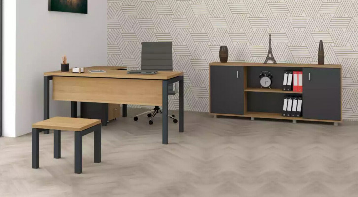 Office furniture desk filing cabinet cupboard coffee table 2-piece set