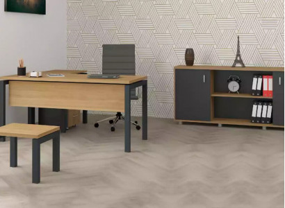 Office furniture desk filing cabinet cupboard coffee table 2-piece set