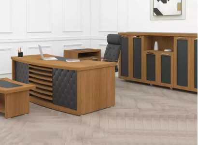 Design office set luxury wood furniture desk cabinet set 4-piece