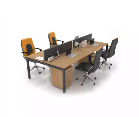 Large desk office furniture team table for 4 people office furniture