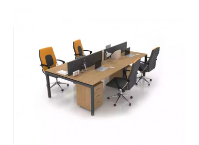 Large desk office furniture team table for 4 people office furniture