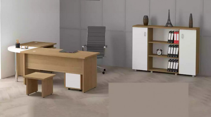 Bright office furniture set study desk filing cabinet table