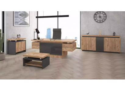 Luxury Office Suite Study Room Furniture Desks Wardrobe 4-piece Set