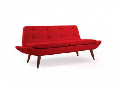 Red two-seater study furniture designer luxury upholstered sofa furniture