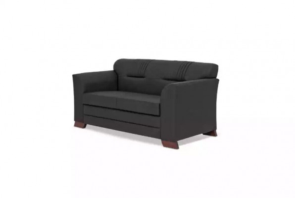 Black two-seater modern office furniture upholstered sofas study room