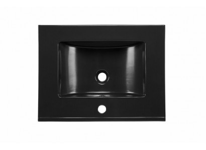 Ceramic washbasin countertop built-in black slab design basin