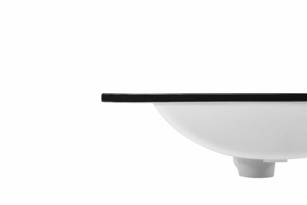 Ceramic washbasin countertop built-in black slab design basin