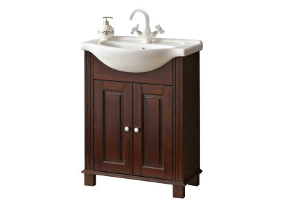 Brown washbasin cabinet, high-quality bathroom sink furniture, 65cm
