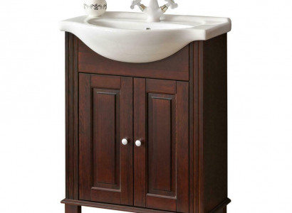 Brown washbasin cabinet, high-quality bathroom sink furniture, 65cm