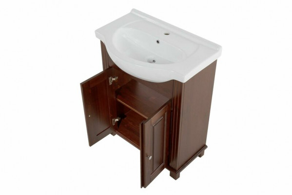 Brown washbasin cabinet, high-quality bathroom sink furniture, 65cm