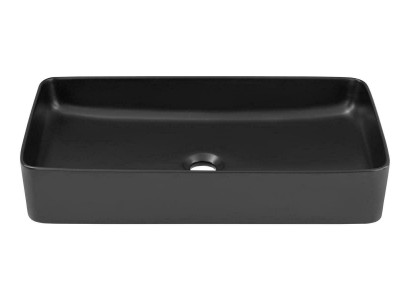 Black ceramic countertop table plate sink basin