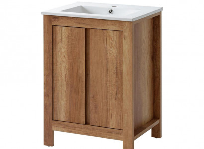Bathroom furniture set 60cm washbasin with decorative under-sink cabinet modern washstand