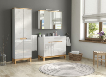 Design bathroom furniture bath set cabinet washbasin bathroom furniture set 3-piece.