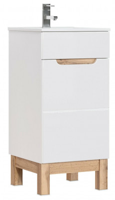 Washbasin Sink Vanities Bathroom Furniture Base Cabinet + Sink High Gloss