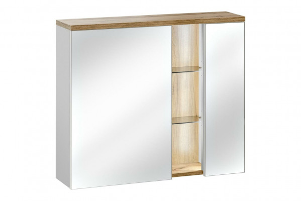 Mirror cabinet wall cabinet bathroom cabinet with mirror 80 cm LED