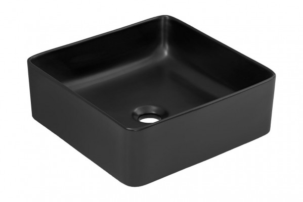 Washbasin black countertop table ceramic basin sink placed