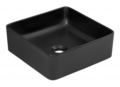Washbasin black countertop table ceramic basin sink placed