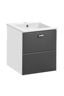 Bathroom furniture set 40cm washbasin with vanity unit washstand drawer wall cabinet