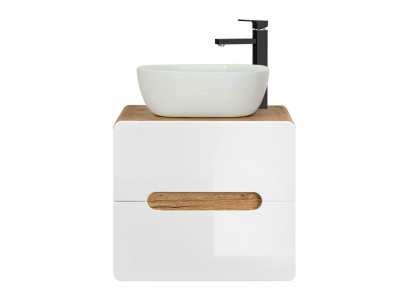 Washbasin Bathroom Sink with Countertop Basin 60cm Vanity Unit High Gloss
