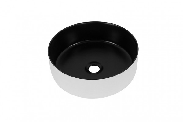 Round round basin countertop wash basin black white basin